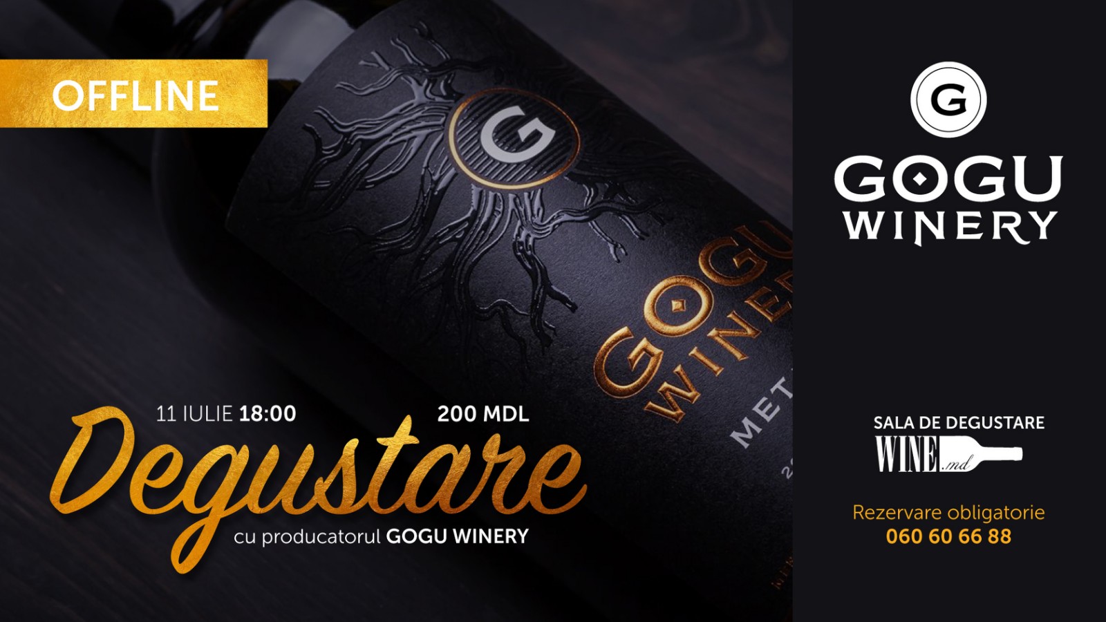 Degustare cu producatorul Gogu Winery offline