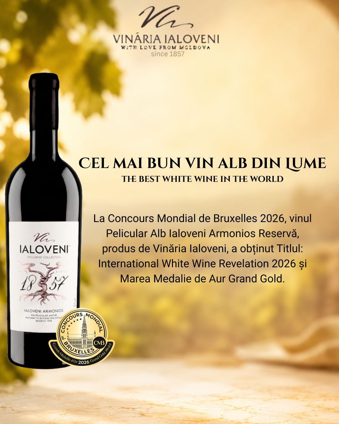 Ialoveni Armonios Reserva White 1994 – Vinul care a cucerit lumea